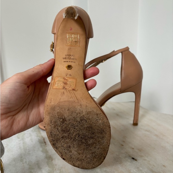 Stuart Weitzman $700 Tan Beige Revolve NudistSong Women's Sandals 7.5 - Picture 7 of 7